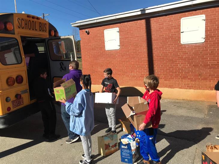 Mount Holly Middle collected more than 2,100 canned goods for the Community Relief Organization of Mount Holly.  